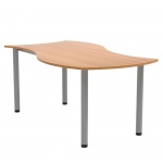Wellentisch Rechteck, 160x80 (B/T), höhenverstellbar von 58-72 cm, 